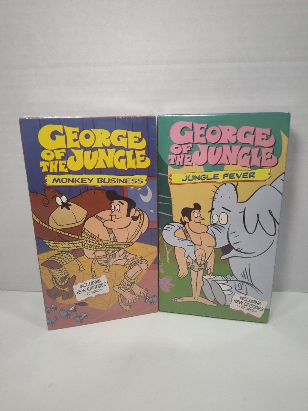 Rare George of the Jungle VHS Lot Monkey Business & Jungle Fever NEW Sealed Fox